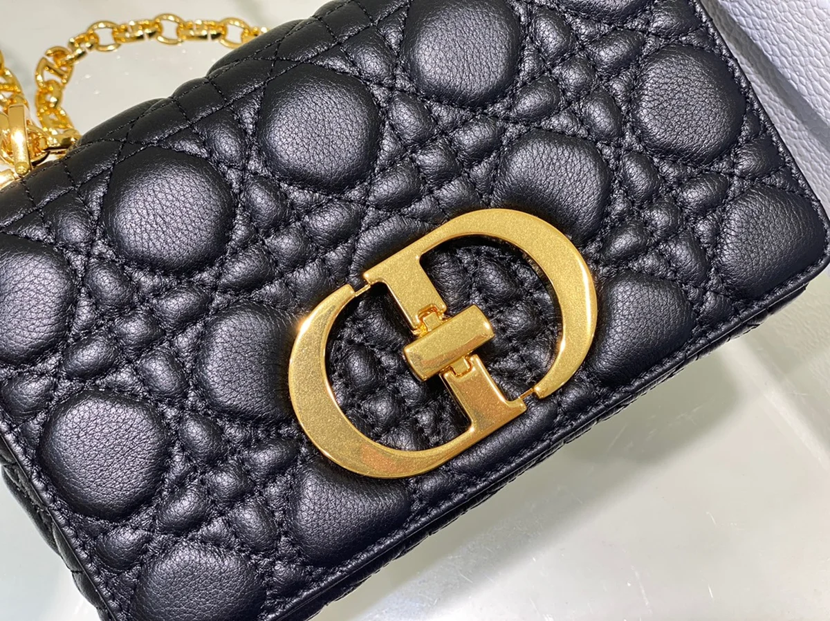 高仿奢侈品包Dior Caro 黑色 小牛皮斜挎包PM-M9241正品級別-貨到付款