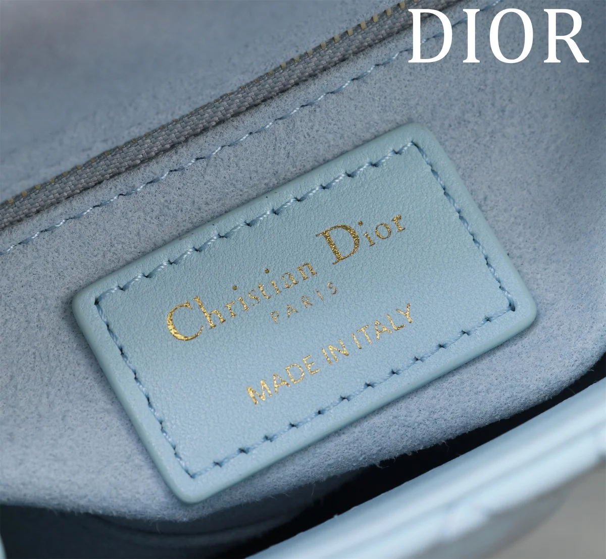 高仿包代購Dior Lady 淺藍 羊皮斜挎包PM-M0505正品級別-貨到付款