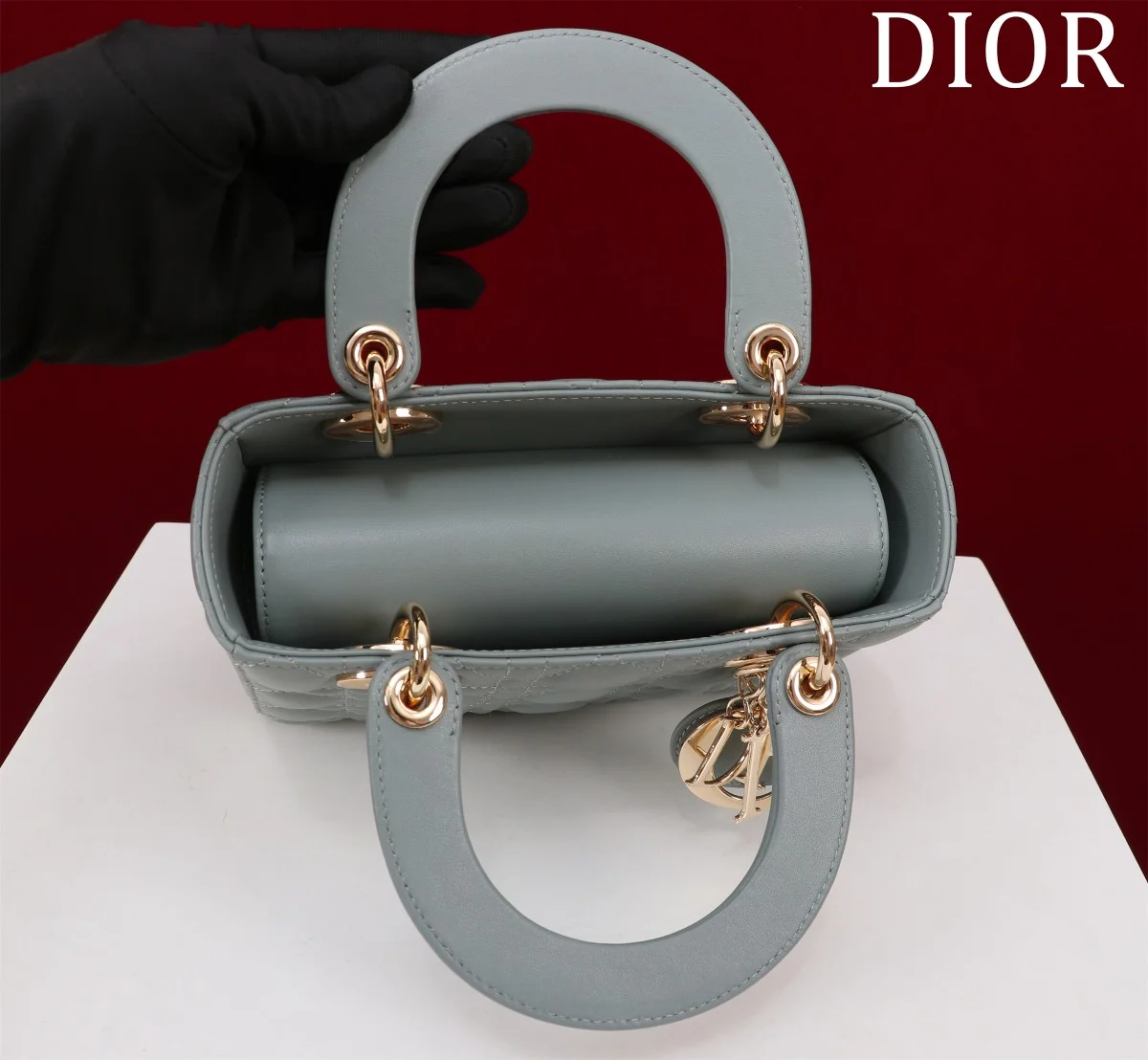 高仿包批發Dior Lady 淡藍 羊皮斜挎包PM-M0538正品級別-貨到付款
