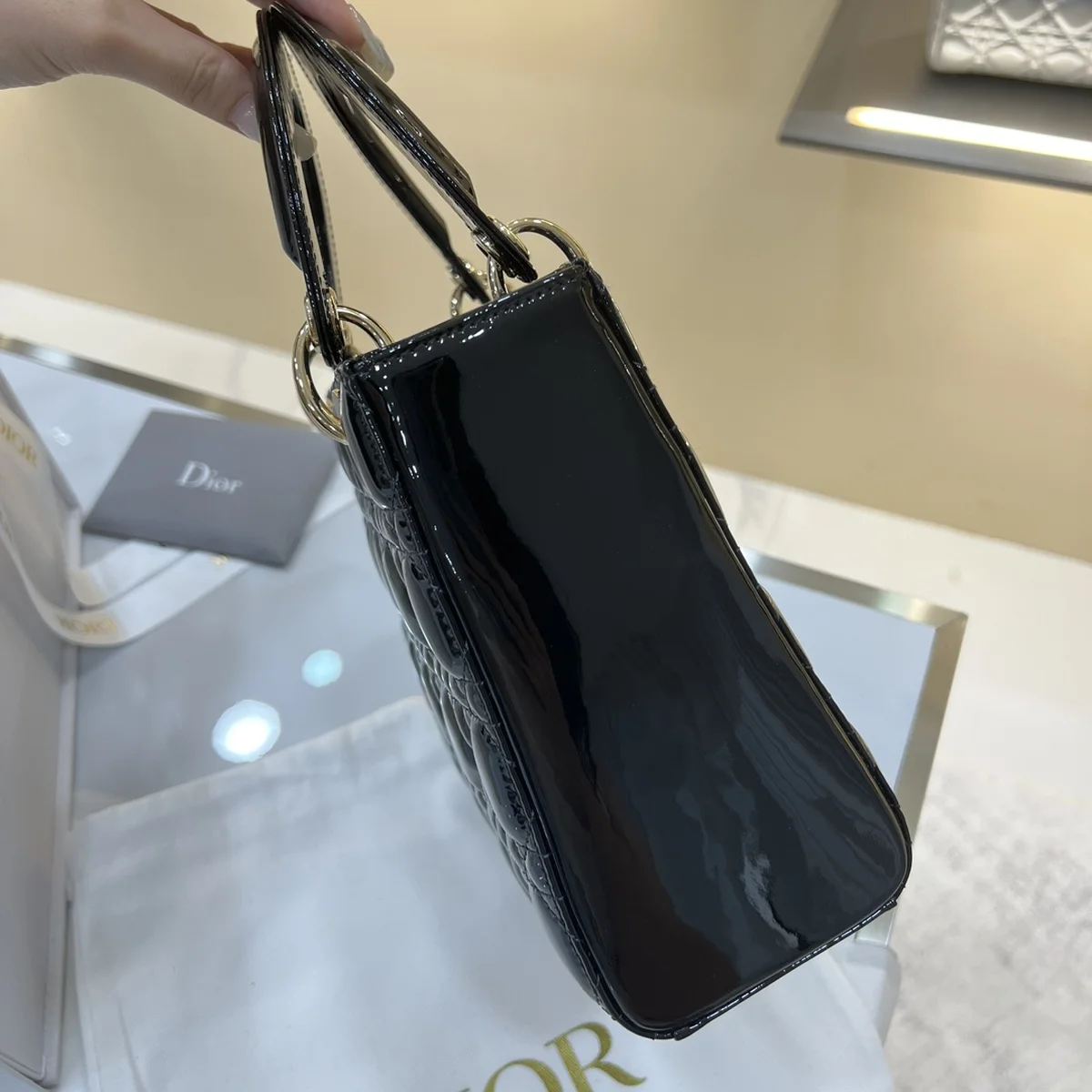 高仿包Dior Lady 黑色 小牛皮斜挎包PM-M0531正品級別-貨到付款
