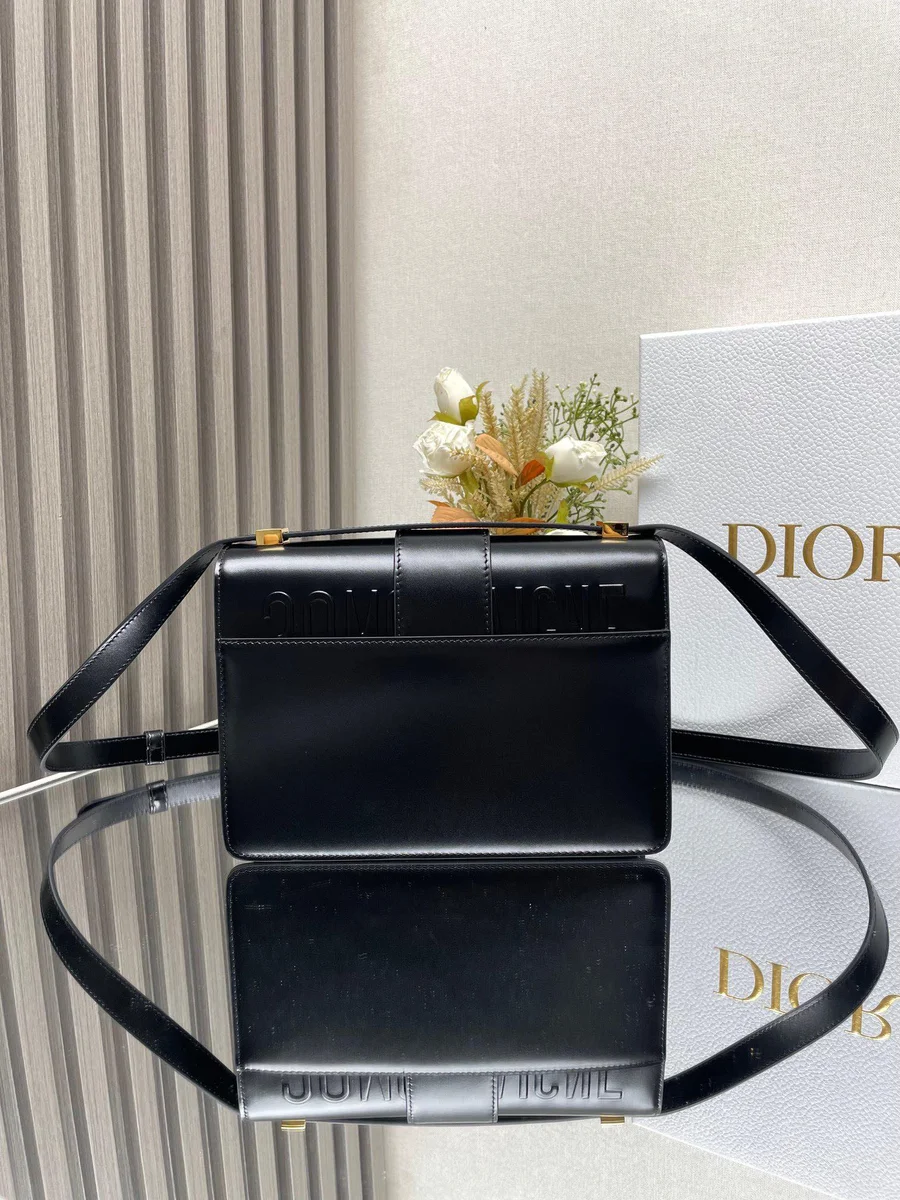 高仿奢侈品包Dior 30 Montaigne 黑色 小牛皮斜挎包MM-M9203正品級別-貨到付款