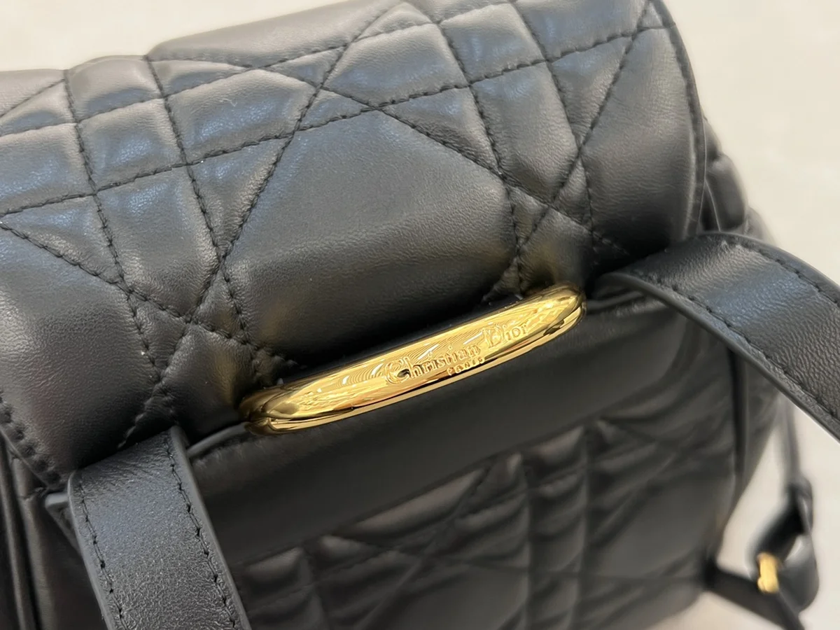 高仿包零售Dior Caro 黑色 羊皮背包MM-M6301正品級別-貨到付款