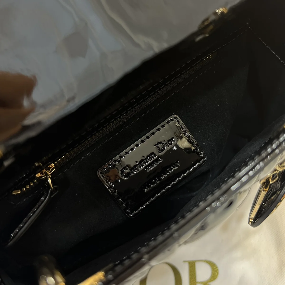 頂級高仿包Dior Lady 黑色 羊皮斜挎包PM-M0505正品級別-貨到付款